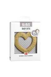 Bibs Baby Bitie Heart Mustard